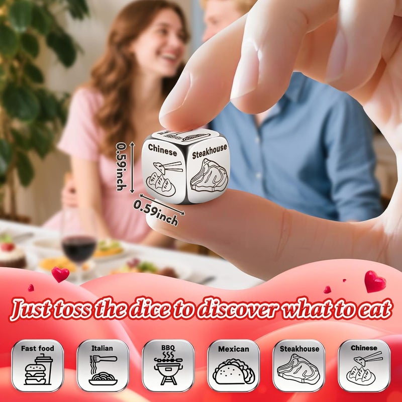 Winzwon Valentines Day Gifts for Him Her, Funny Date Night Food Decision Dice Anniversary Wedding Birthday Couple Gifts for Men Women Boyfriend Girlfriend Christmas Stocking Stuffers Gag Gifts - Image 4